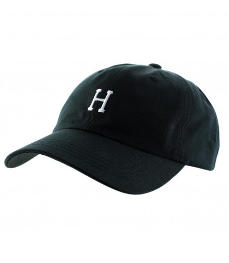 Casquette curve classic H brim hat black Huf